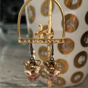 Flirty floral bead earrings